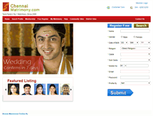 Tablet Screenshot of chennaimatrimony.com